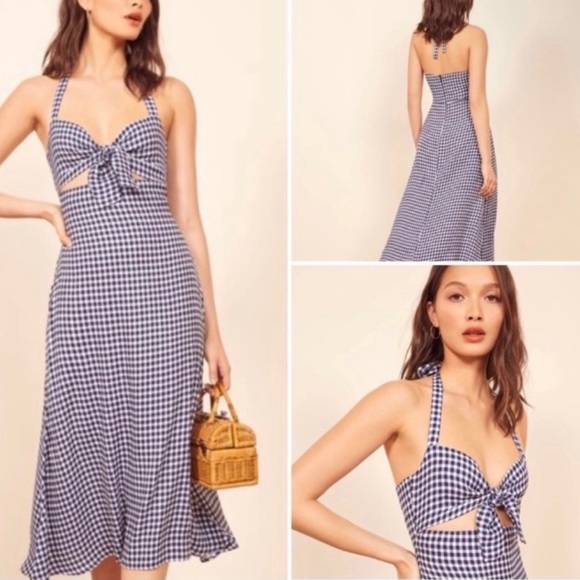 Reformation Dresses & Skirts - NWOT Reformation Monaco Dress in Blue/White Gingham Size 6
